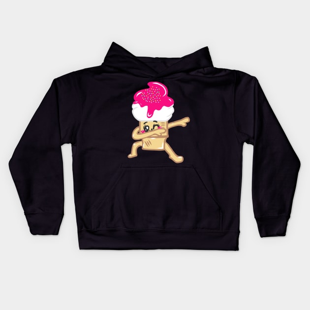 Dancing Steppes Rocking Beaten Dances Ice Cream Kids Hoodie by KK-Royal